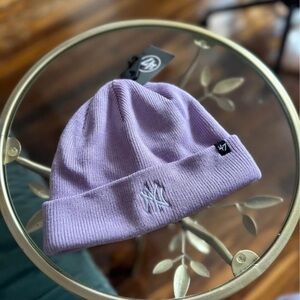 NWT ‘47 New York Yankees Knit Short Beanie Lavender